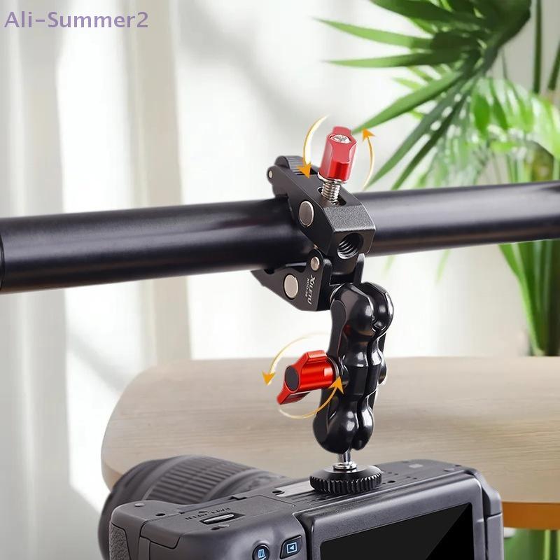 1 Set Multi-function Metal Action Camera Mount With 360° Rotatable Double Ball Head Magic Arm For Monitor Light Mic Phone Mount