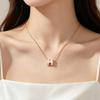 Simple letter necklace women white versatile niche daily French classic with dress temperament accessory women pendant