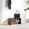 Stackable Shoe Rack Vintage Wood Look 60 X 30 X 30.5 Cm