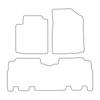 [Blm]To001 Black - Set Of Velour Floor Mats To Fit Toyota Yaris Verso 1999-2005 - Black Trim