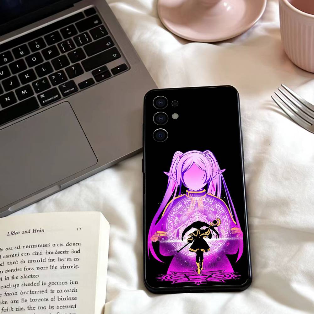 F-Frieren B-Beyond Journey's End Phone Case For Samsung S25,24,23,22,30,21,10,9,Ultra,Plus,Lite,FE,4,5 G Soft Black Case