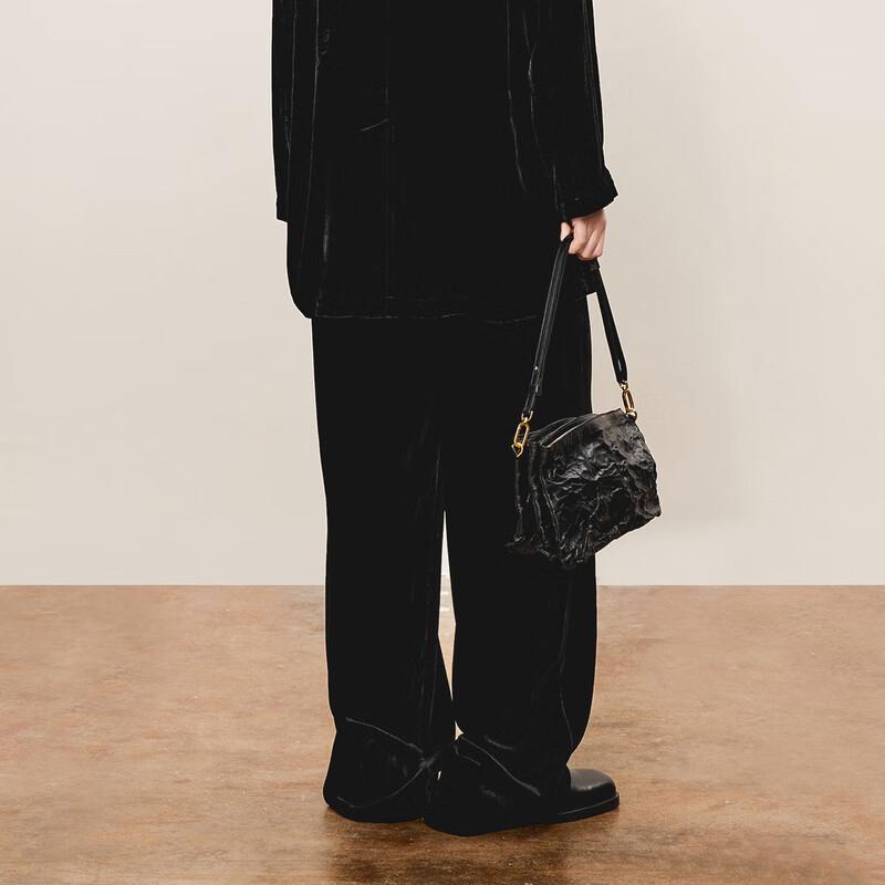 LESS 2024 Autumn Retro Loose Straight-Leg Trousers