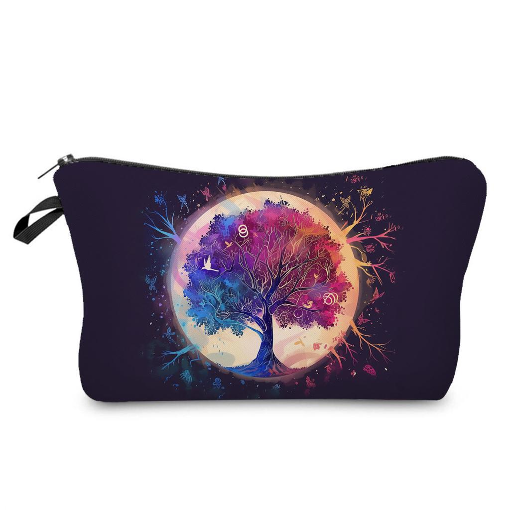 Women Tree of Life Print Cosmetic Bag Toiletries Organize Travel Storage Case 6854 KTB