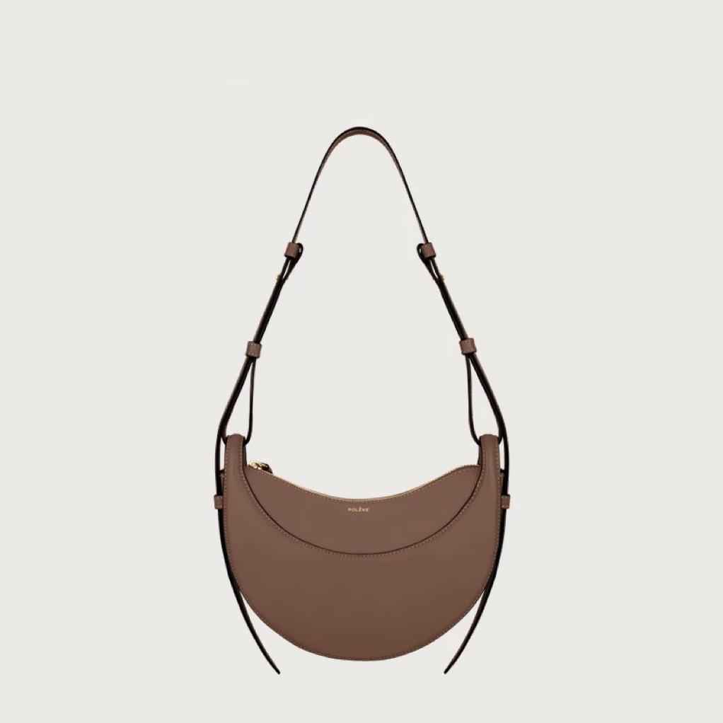 Small Niche Design, High-end Texture Crossbody Crescent Bag, Women's Genuine Leather Armpit Saddle Bag