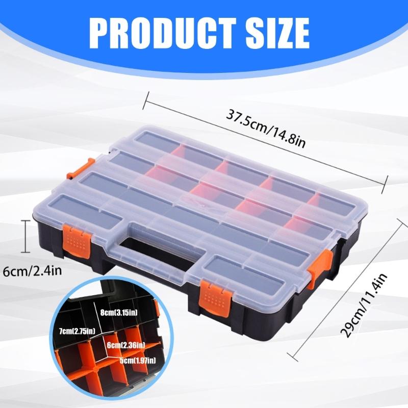 Portable Multiple Compartment Tool Storage Box Durable Design For DIY Enthusiasts And Professionals