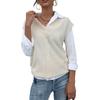 Vintage Mode Elegant Lässig Frühherbst Tops Einfarbig Twist Strickweste Damen