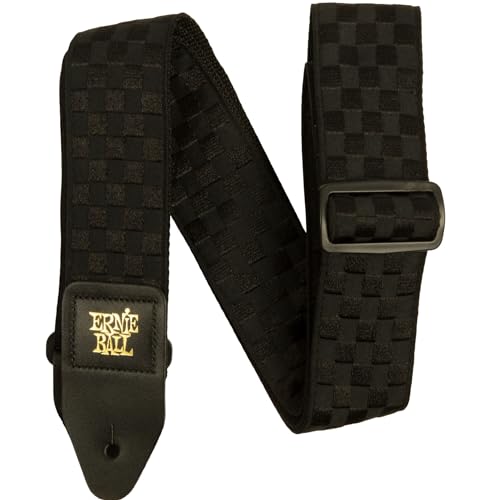 [Genuine Product] ERNIE BALL 5341 Guitar Strap JACQUARD STRAP BLACK CHECKERS Jacquard Strap Black Checkers