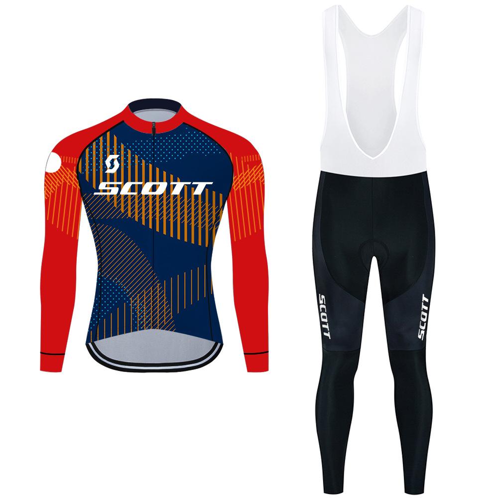 2026 Autumn Breathable Cycling Suit Autumn and Winter Cycling Suit Long Sleeve Strap Suit Mountain Road Bike