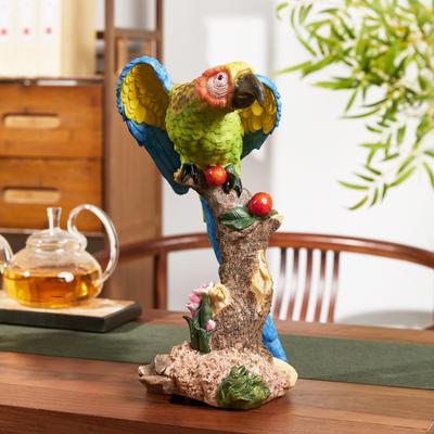 Simulated Creative Parrot Ornaments Fashion Rural Decorations High-quality Hot Selling Simulated Bird Models Resin Handicrafts