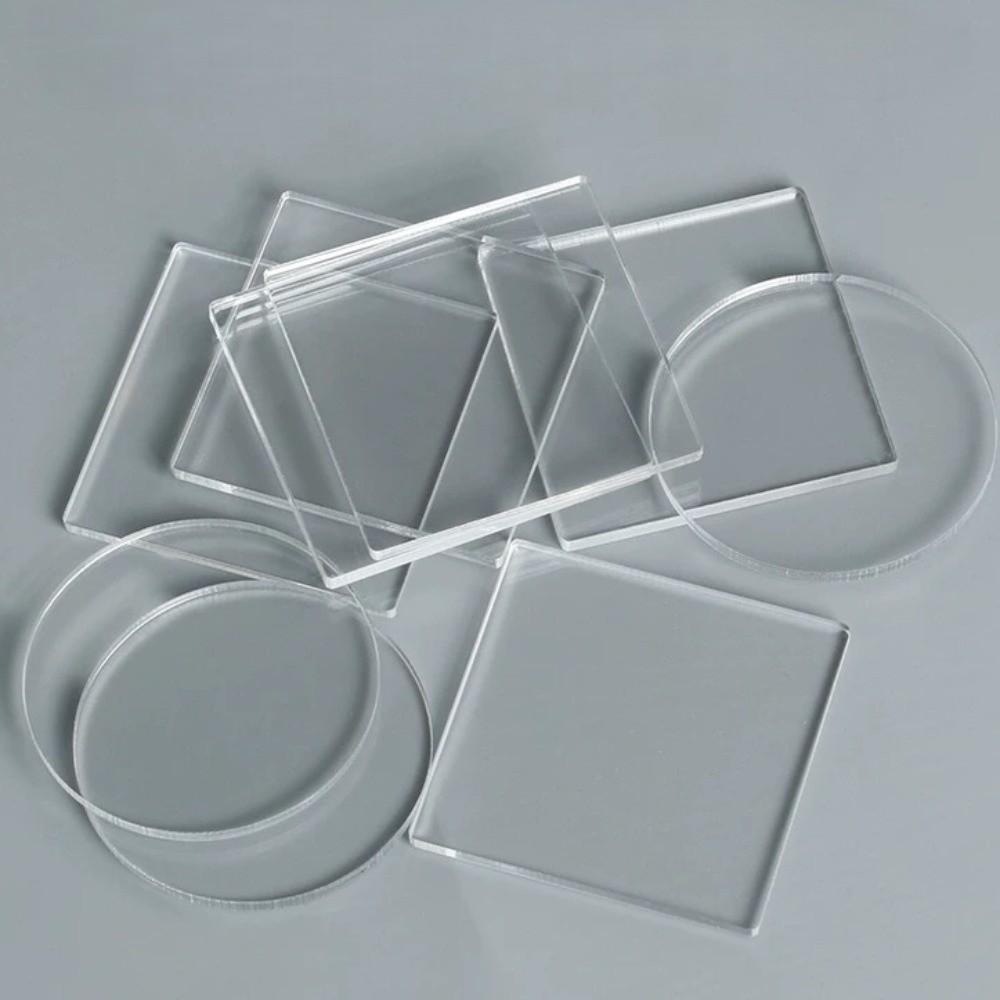 5pcs Round Refrigerator Sticker High Transparency Acrylic Photo Magnet  Home Decoration