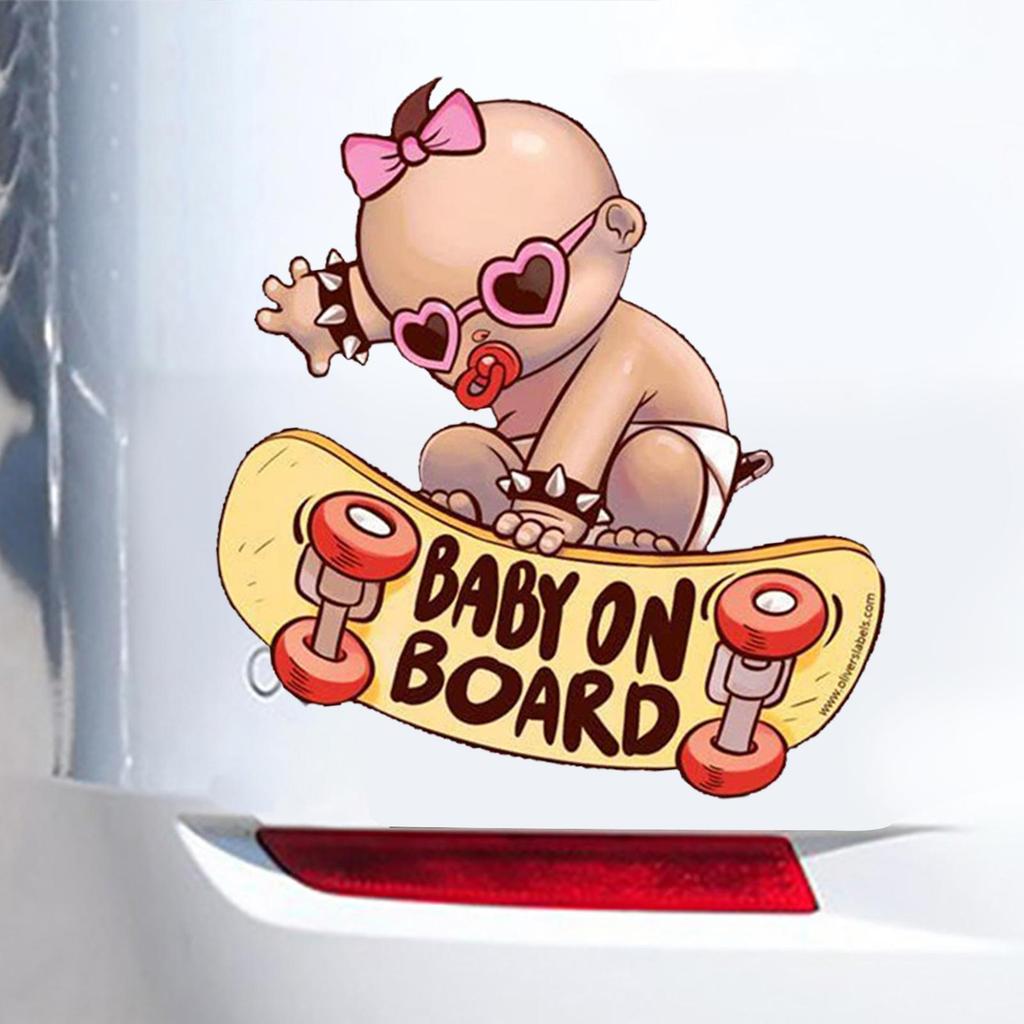 Autoaufkleber für Fenster PVC Glasaufkleber mit Babyroller-Design für Automobil Kratzfeste Klebeaufkleber für Limousine