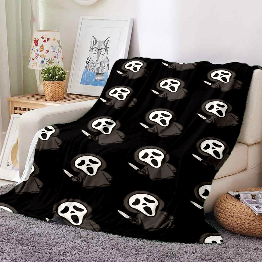 Ghostface Flannel Blanket Throw Blanket Soft Warm Sofa Bed Camping Home Decor Unique Christmas Gift C9211582