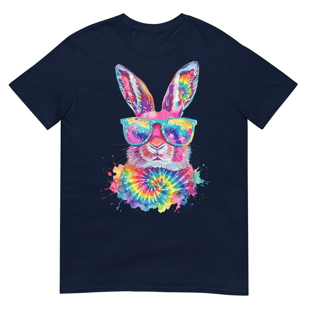 Bunny Face With Tie Dye Glasses Happy Easter Day Unisex Boy Kid Tshirt S