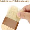2 Pcs Natural Bristle Pastry Brush, Beech Wooden Handle Basting and BBQ Brushes for Cooking, Butter, Oil, Marinade, Grilling & Baking, Kitchen Food