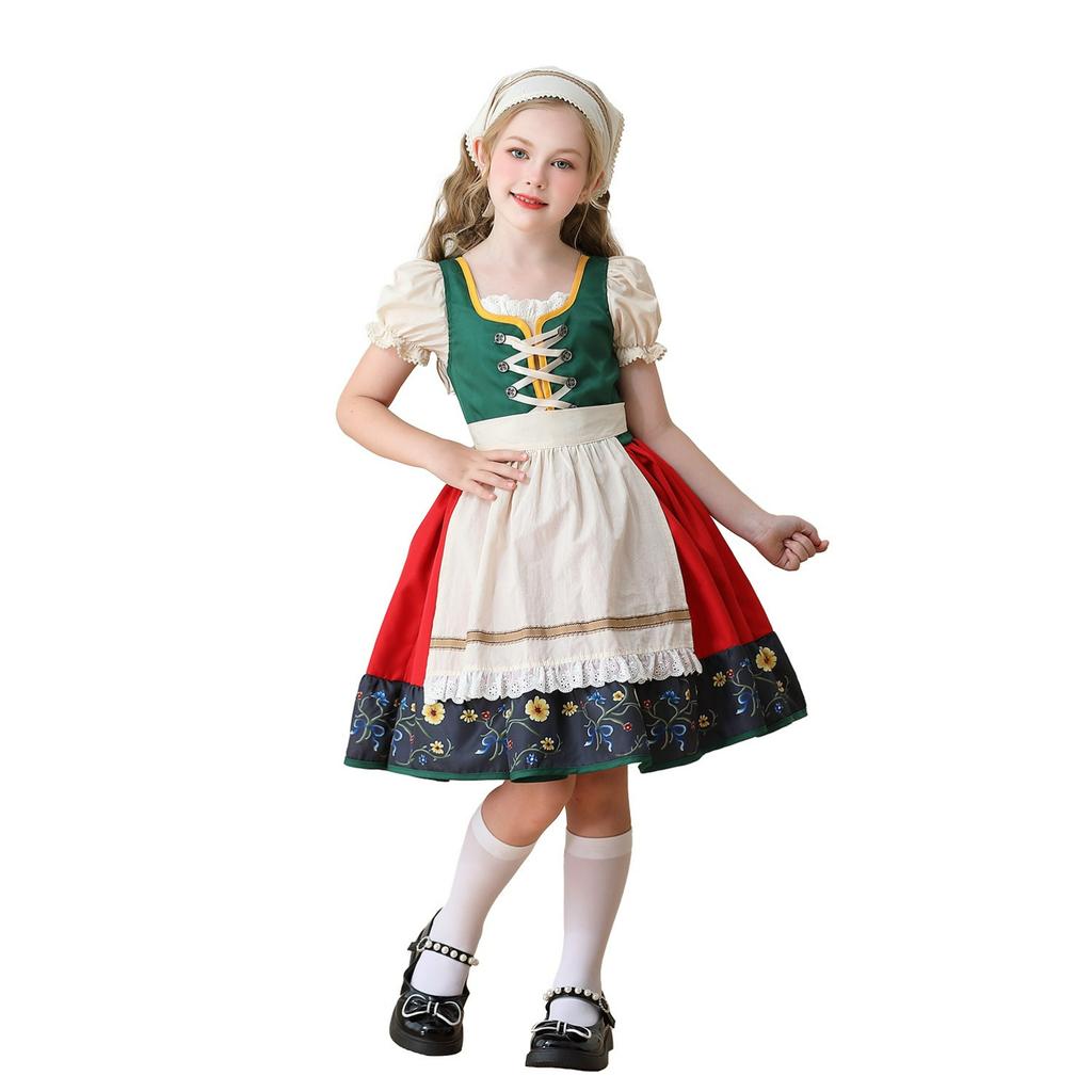 Dětské oblečení Pastýřské Dívky Farma Oktoberfest Dirndl Šaty
