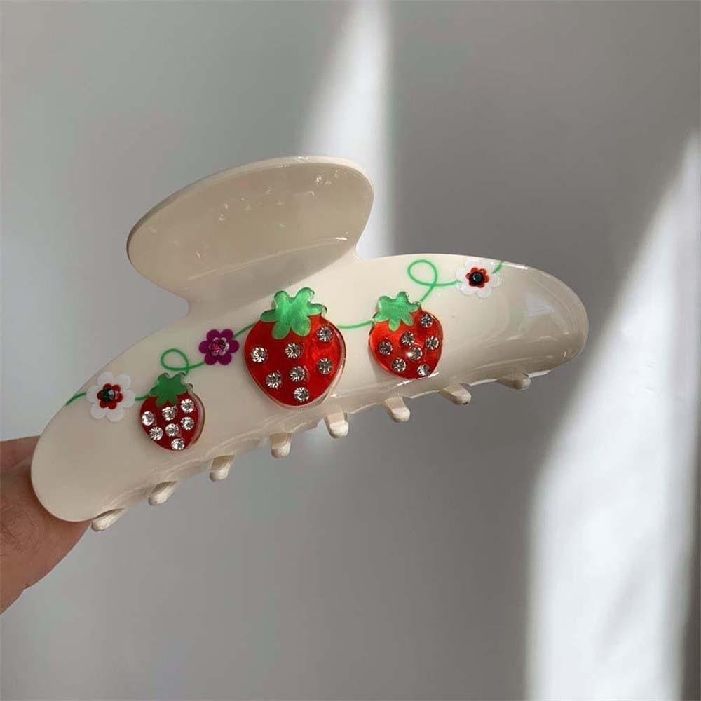 Koreański Styl Spinka do Włosów z Cyrkoniami Kwiatowa Akrylowa Spinka do Włosów Damska Klips Rekinowy Podróżna