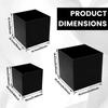 3PCS Acrylic Buffet Riser Box Smooth Surface Stackable Acrylic Cube Cake Display Riser With Hollow Bottom for Cupcake Candy