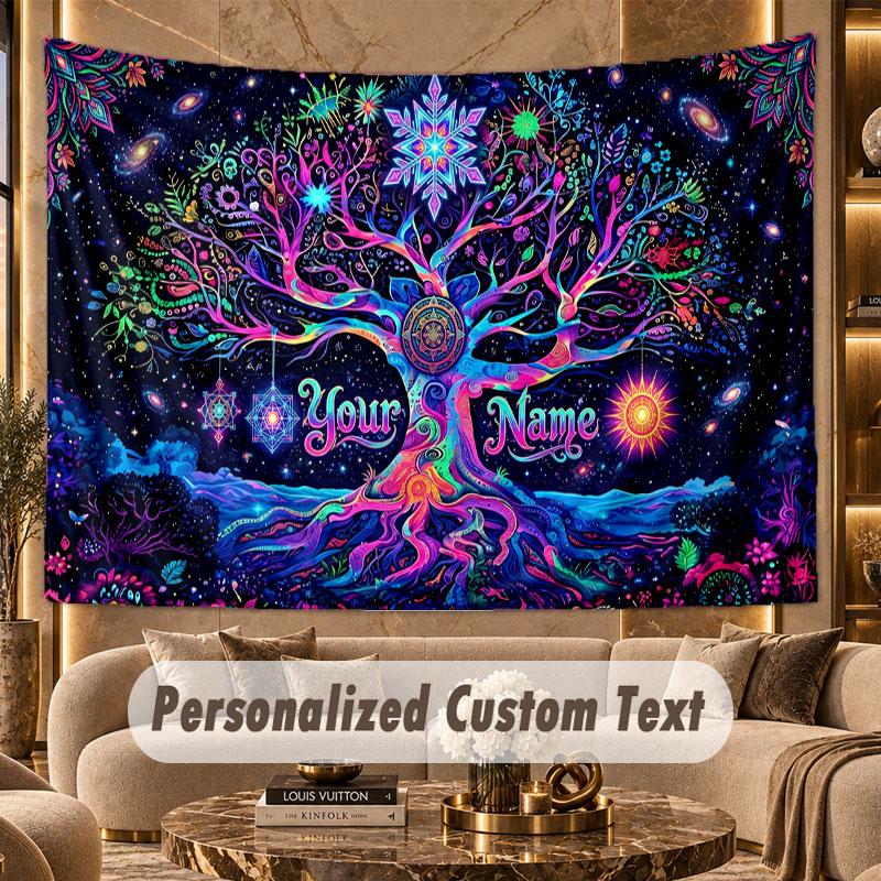 Music General (513) Theme Wall Tapestry Customized With Name Text Personalized Hanging Tapestry For Bedroom Living Room Decor