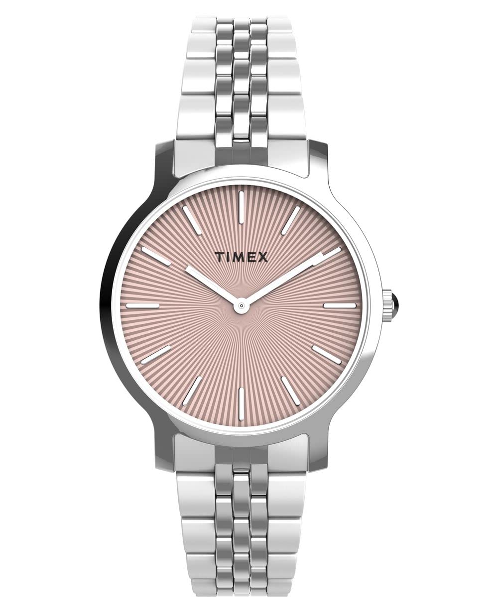 

Часы женские Timex Transcend 34 мм, серебристый/розовый, браслет