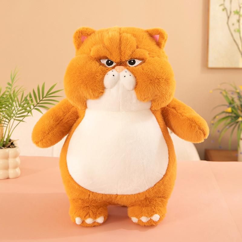 Adorable Plush Angry Fat Cat Stuffed Toy Perfect For Kids Birthday Gifts And Decor