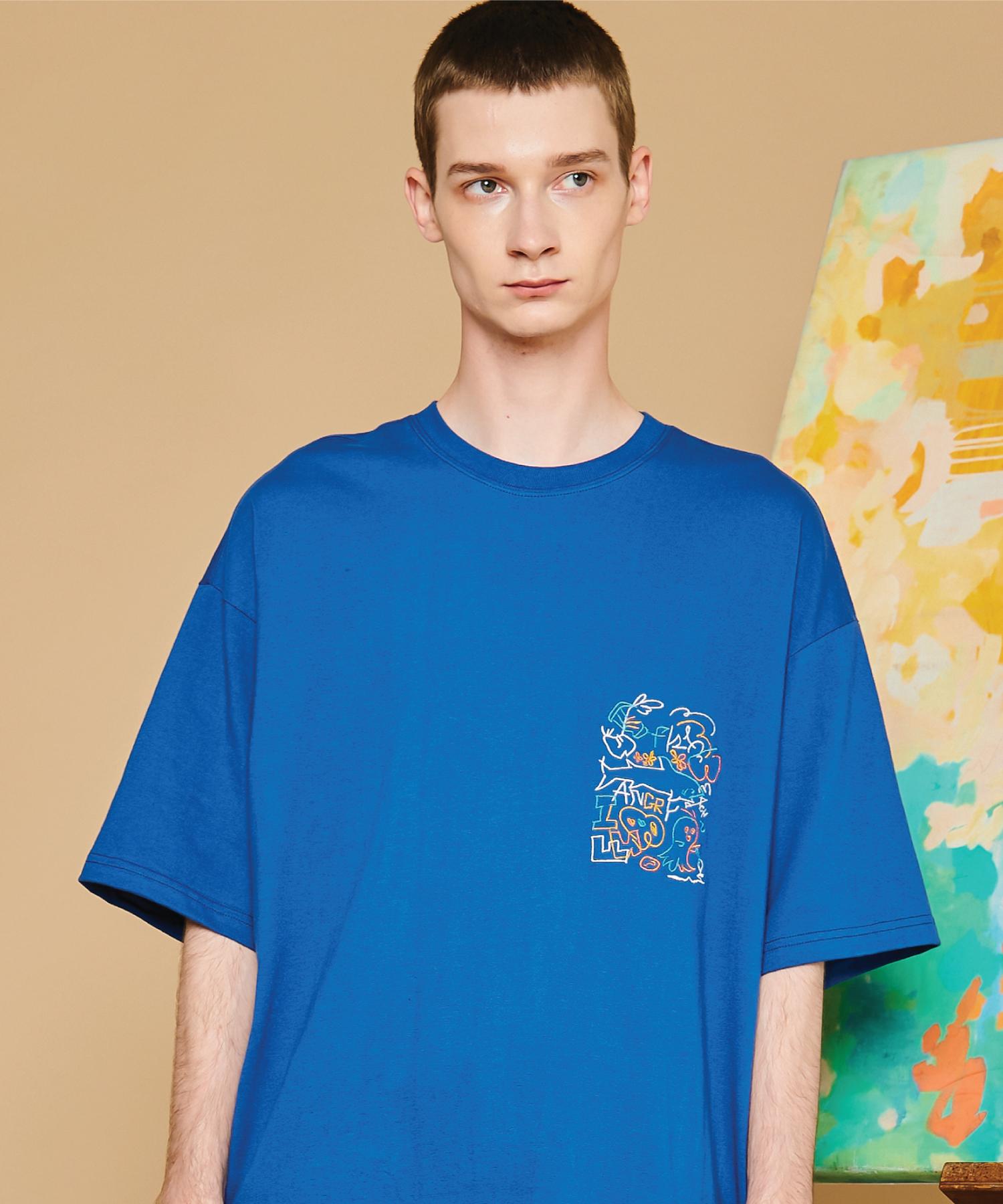 If You Want Beachffiti T-Shirt Blue L