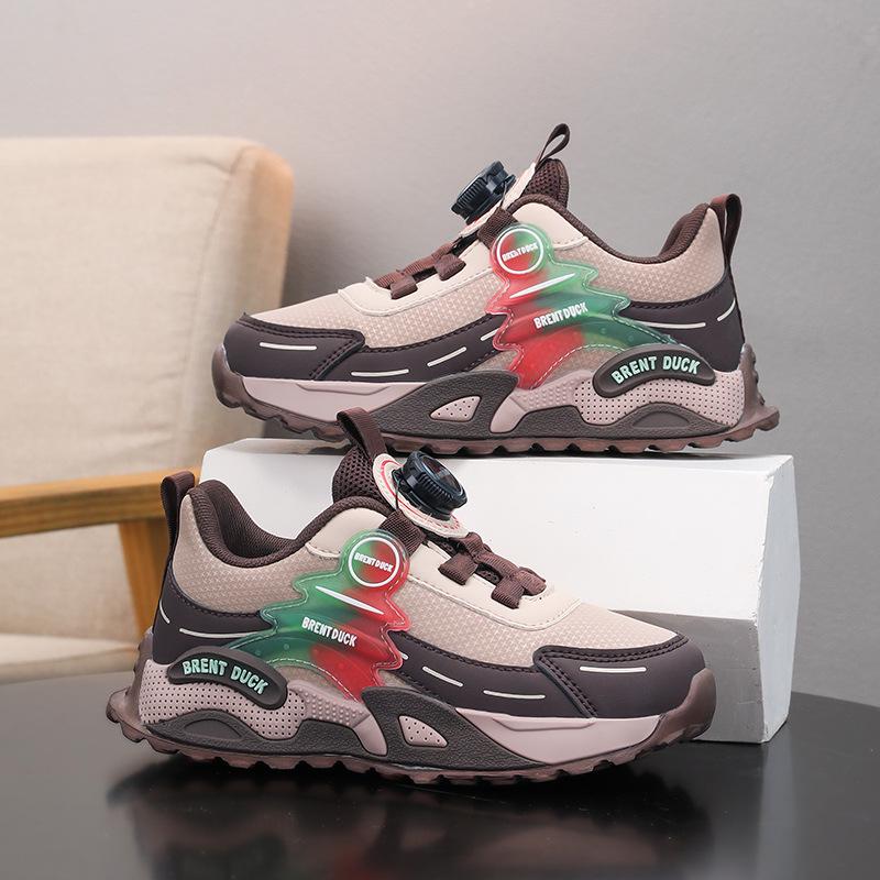 2025 Autumn Waterproof Leather Boys' Running Shoes - Comfortable & Trendy Sports Shoes for Medium to Large Children