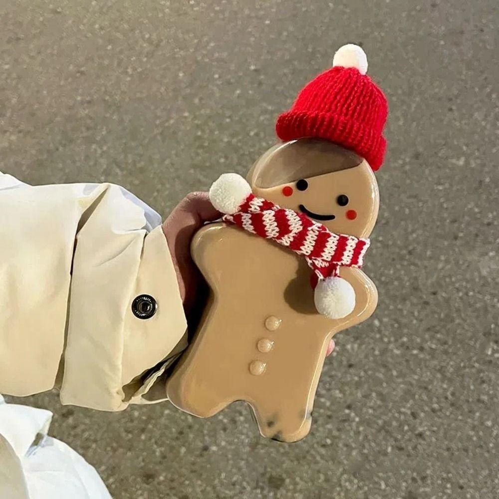 Transparent Gingerbread Bottle Brown Christmas Decoration Candy Juice Coffee Bottle  Child Gift