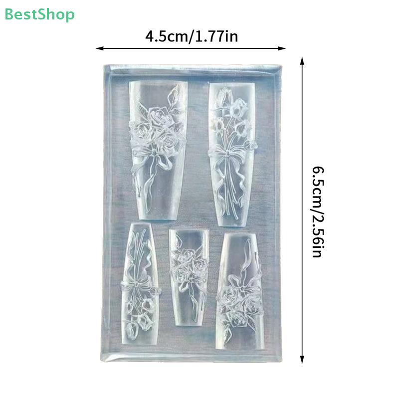 3D Ribbon Rose High-Transparency Silicone Nail Art Mold DIY Manicure Decor