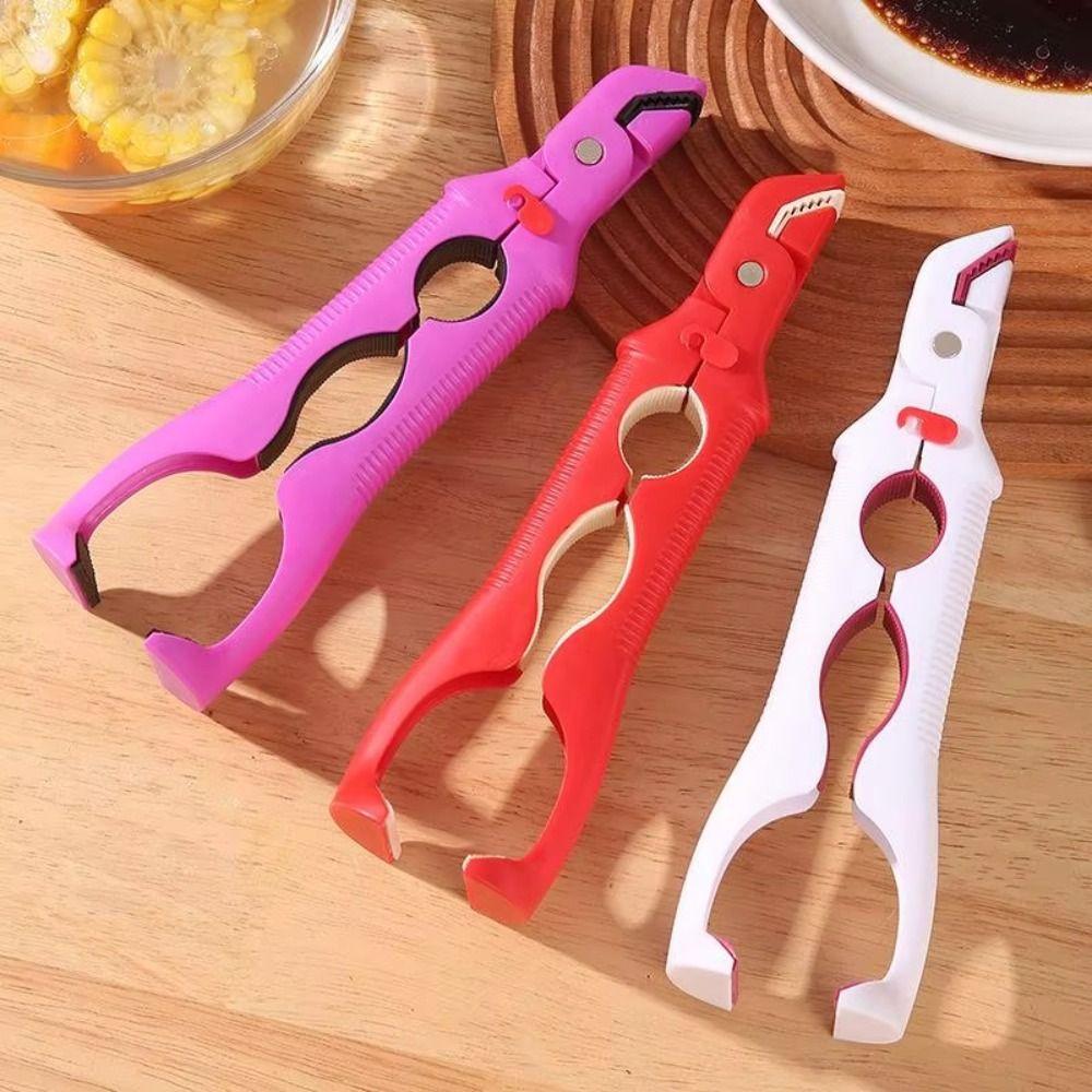 Non-Slip Anti Scalding Clip Silicone Handle Hot Bowl Gripper Bottle Cap Remover  Kitchen Use