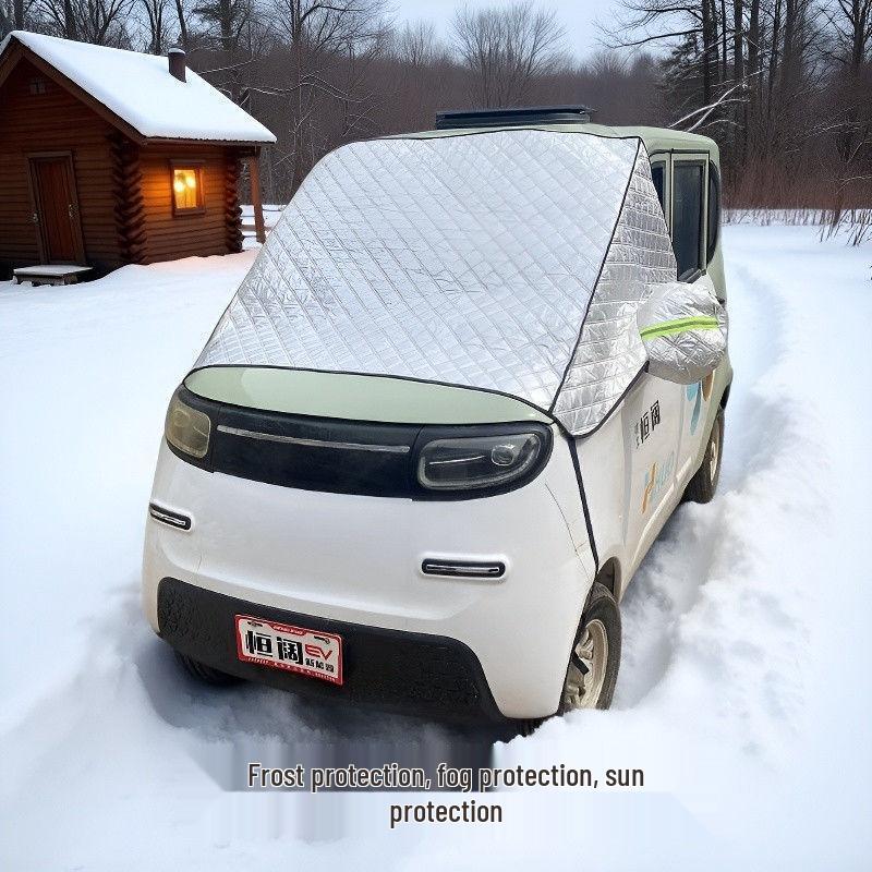 Yadea Elektrisches Dreirad Frontscheibe Schnee- und Frostschutz Wasserdichte Sonnenblende.