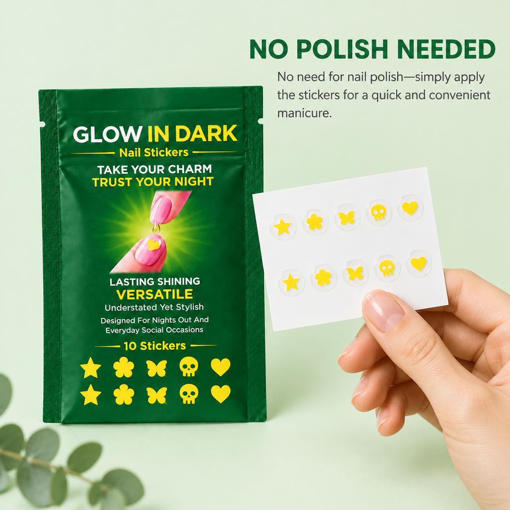 in the Dark Nail Stickers Self-Adhesive Decals for DIY Manicure Decor