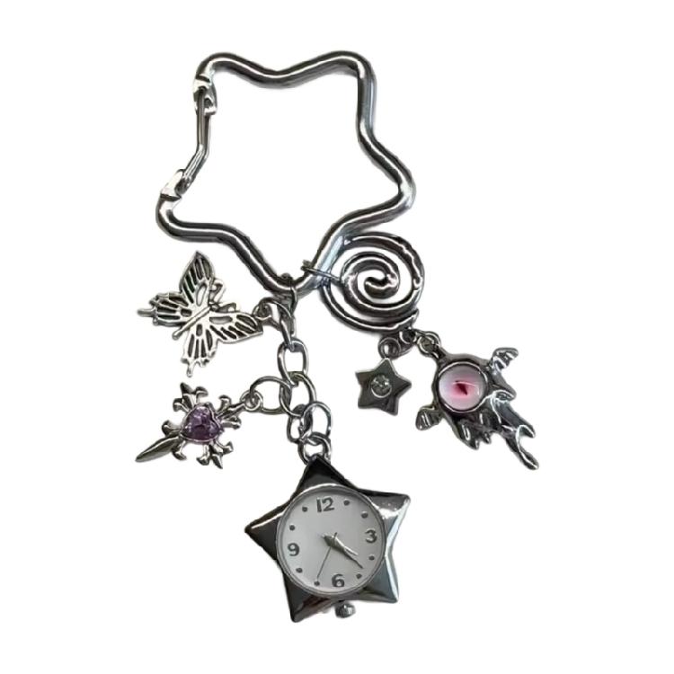 Trendy Star Designs Keyring Jewelry Pieces Sturdy Alloy Construction Portable Designs Versatile Styling