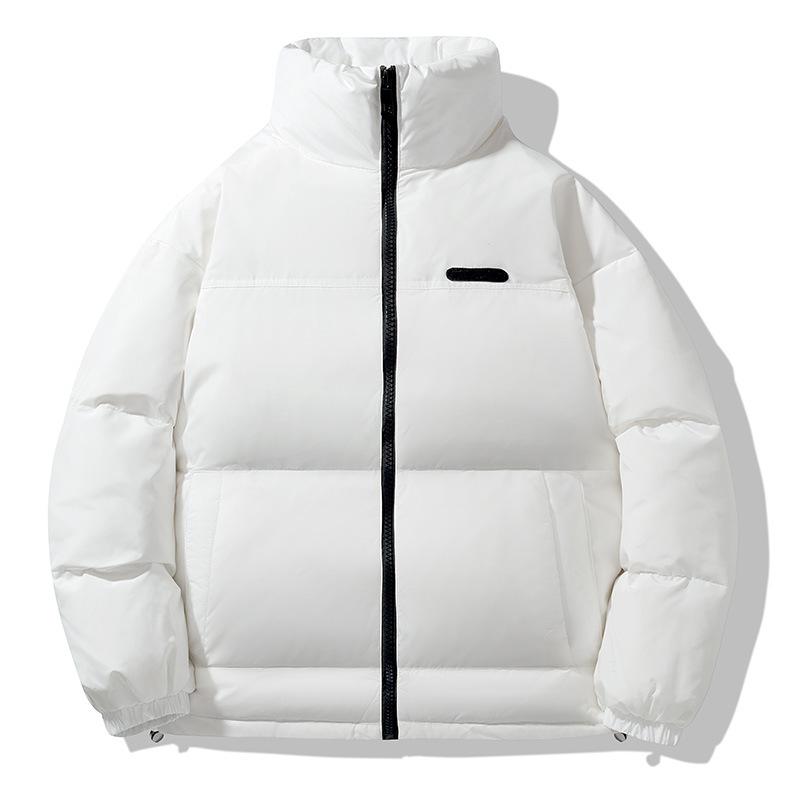 Down jacket men's new white duck down trendy brand stand-up collar warm bread jacket for autumn and winter men