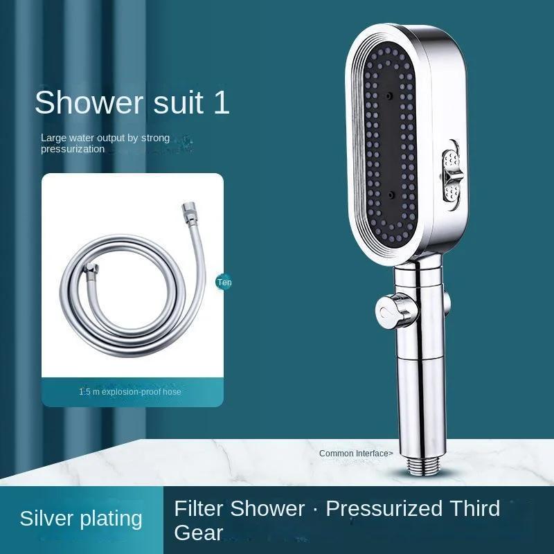 

Напорный микрофон, разбрызгиватель, душевая лейка, ручной фильтр, большая водяная лейка для душа, косметический набор для домашнего использования G1/2