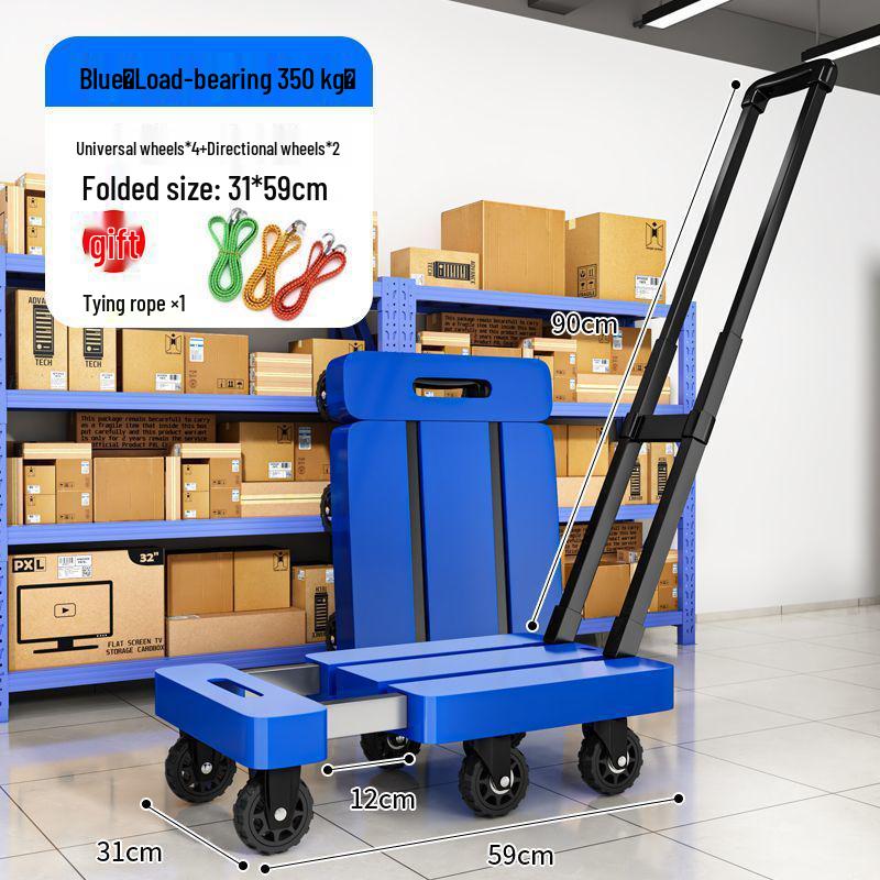 Compact Folding Telescopic Hand Truck for Household Use