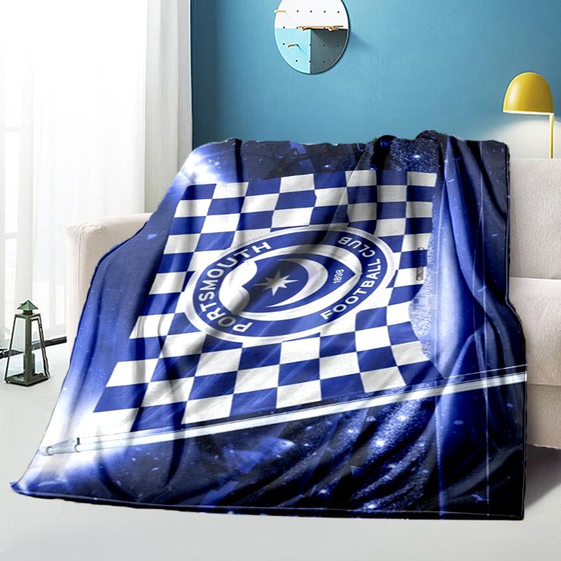 Ports Fc Crest Printed Throws Blanket Soft Flannel Blankets for Couch Bed Gifts for Men Women Picnic Blanket Christmas Gifts