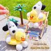 Super Puppy Plush Keychain: Cute Cartoon Puppy with Yellow Duck Inflatable Ring