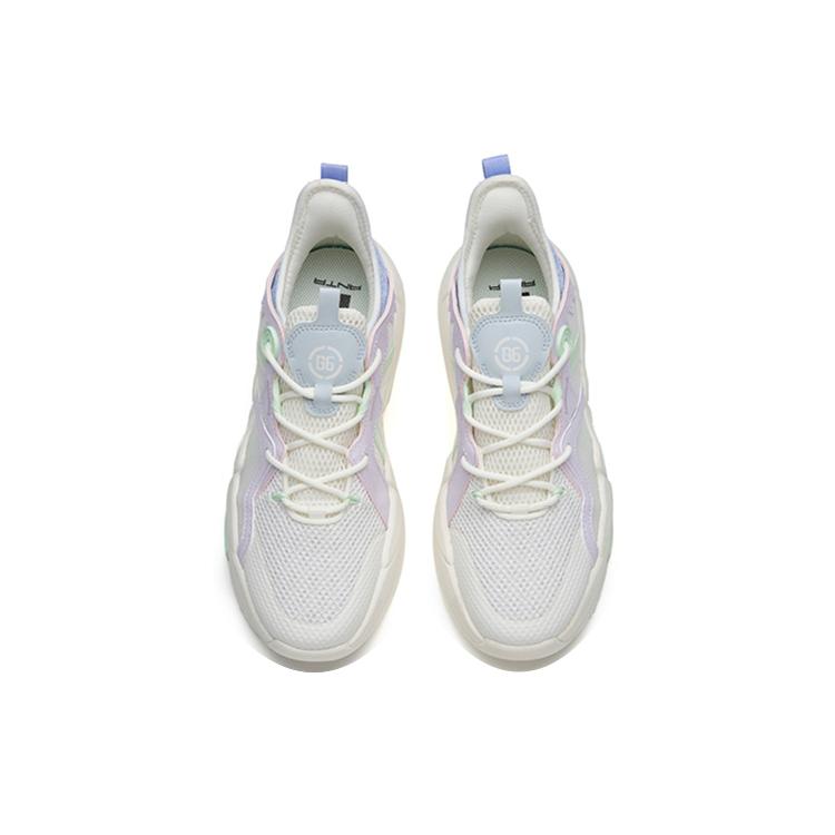 New Anta Life Collection G6 Cushioning Anti Slip And Wear Resistant Low Top Sports Casual Shoes Women's White Purple Blue 122238083-4