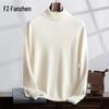 Fanzhen Men's Thickened Half-Turtleneck Cashmere Blend Sweater