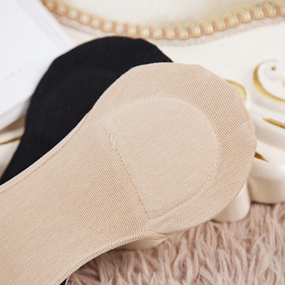 Women Cotton No Side Breathable High Heels Sponge Pad Invisible Socks Sock Slippers Boat Socks