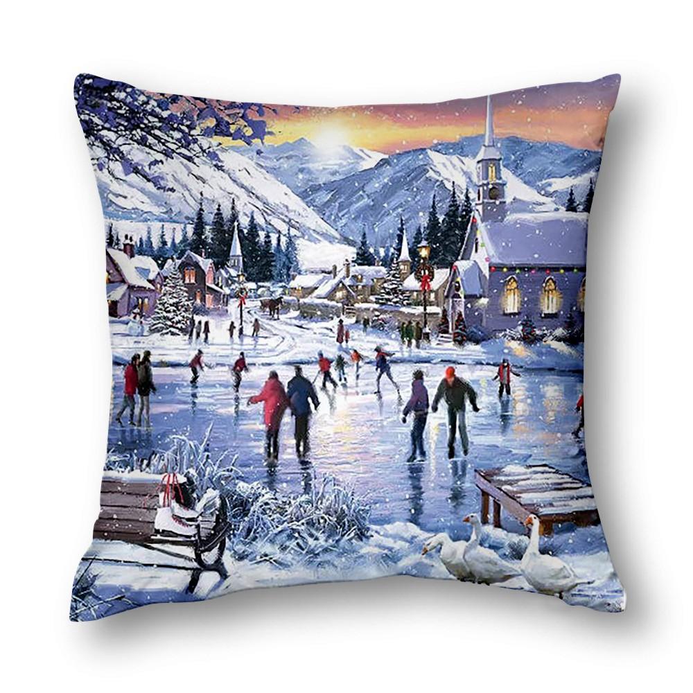 Upgrade Your Home Decor With Festive Atmosphere Living Room Decor Christmas Decoration Cushion Cover 40X40 45X45 50X50 60X60