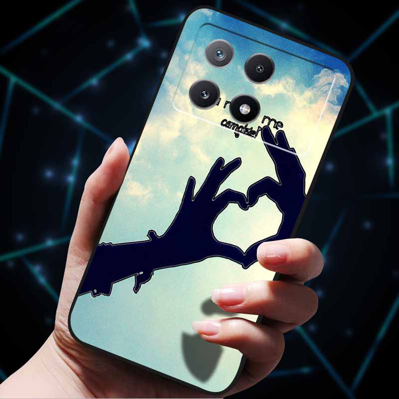 3D Flowers Emboss Fundas For Poco X6 Pro Case Soft Silicone Phone Case for Xiaomi Poco X6 Pro Poco X 6 Pro X6Pro Pocox6 Pro Bags