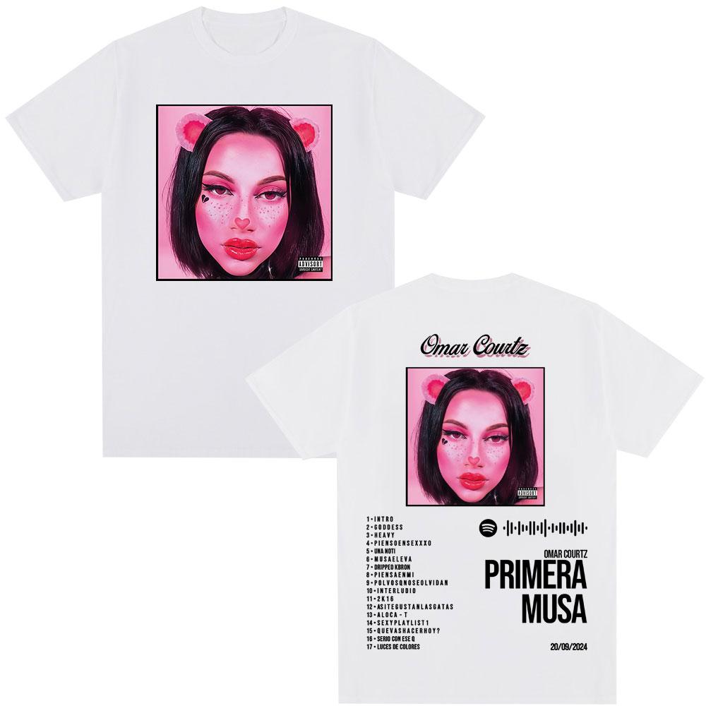 Rapper Omar Courtz Primera Musa T Shirt Unisexs Women Clothing Hip Hop Fashion Vintage Tshirt Casual Cotton Short Sleeve Tshirts