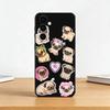 C-Cute Pug Dog Phone Case For Samsung Galaxy A73,A72,A71,A70,A53,A52,A51,Others Soft Black Cover
