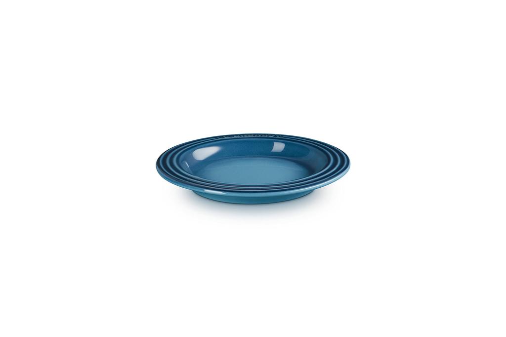 Le Creuset Legend Plate, 15cm, Marine Blue, Heat and Cold Resistant, Microwave, Oven, and Dishwasher Safe [Official Japanese Product]