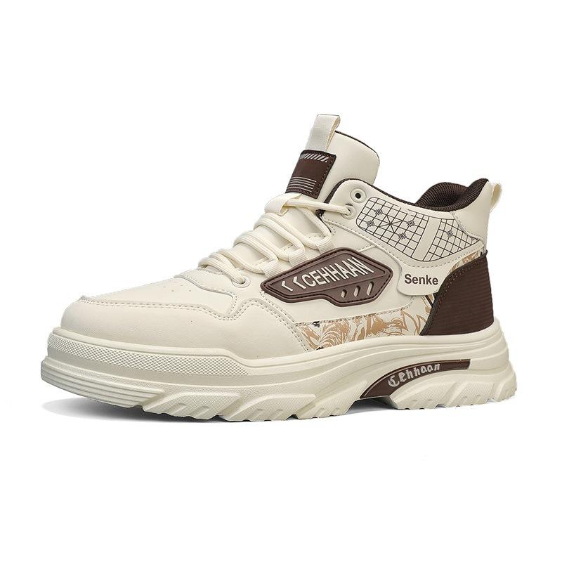 Autumn new men's tooling Martin shoes retro high-top casual short boots leather thick-soled men's boots
