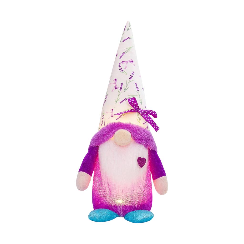 Lavender Heart-shaped Faceless Doll Festive Ornament