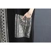 Big Size Women's Summer New Cotton and Linen Retro Colour Blocking Long Dress Large Pockets V-neck Long Gown Women's Dresses