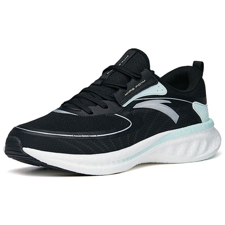 Anta Running Series Lightweight Breathable Shock Absorbing Low Top Running Shoes Women Sneakers Black Blue 122215552-4