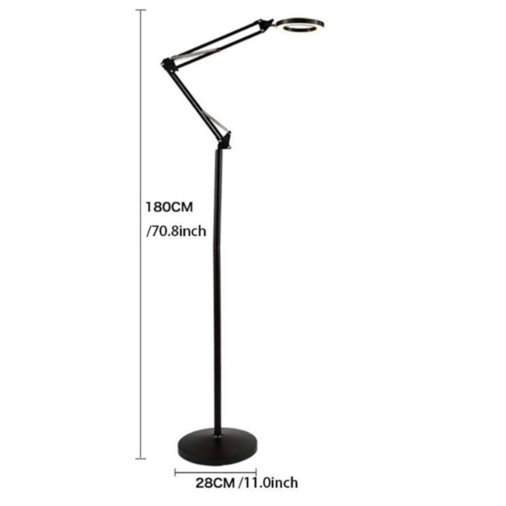 10X Diopter LED Magnifying Floor Stand Lamp Eye Protection Magnifier Glass Ligth Len Facial Light Beauty Salon Nail Tattoo Black/White